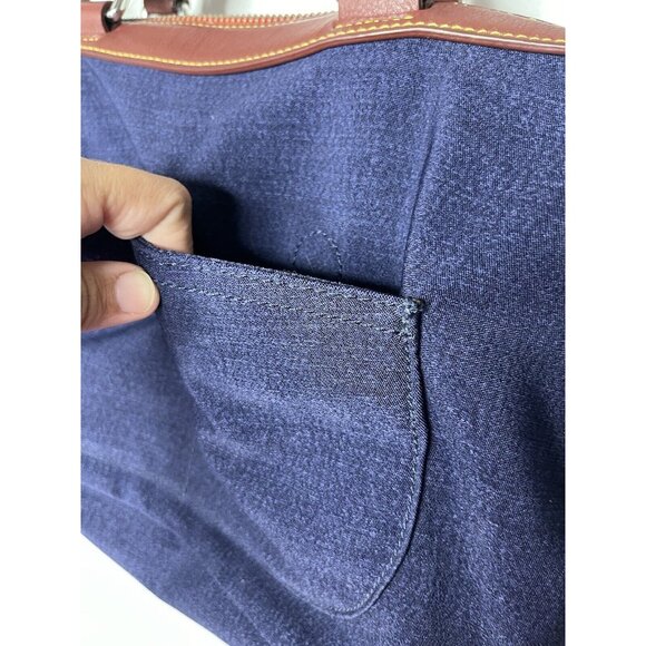 Kipling Crossbody Handbag Tote Purse Navy With Yellow Accents EUC - Picture 8 of 16